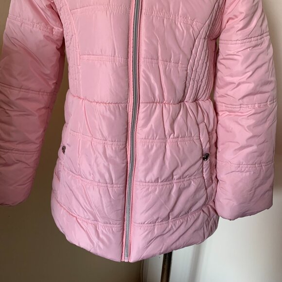 TOMMY HILFIGER PINK HOODED PARKA JACKET SIZE L 14/16 100% POLYESTER - Picture 7 of 14
